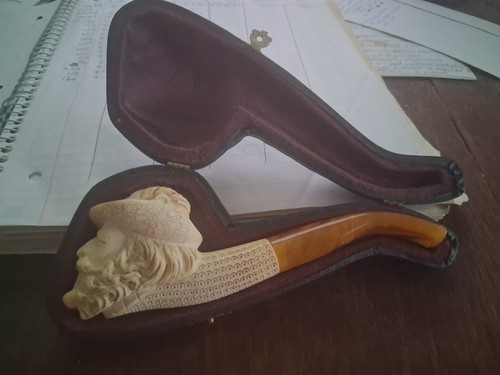 Austrian carved meershaum pipe - austrian,